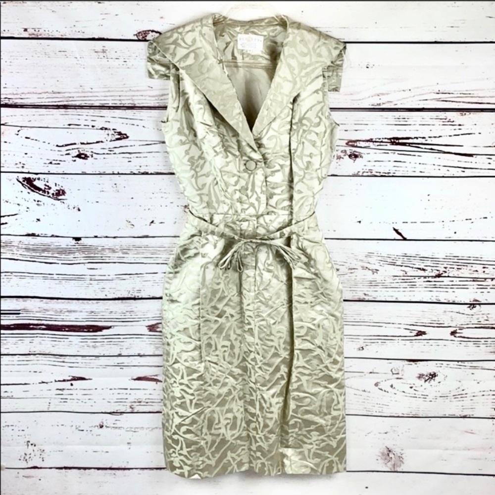 DYNASTY | Vintage 60s Sleeveless Collar Silk Dress